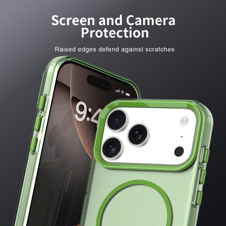 For iPhone 17 Pro Candy Fine Circle Magsafe PC Hybrid TPU Phone Case