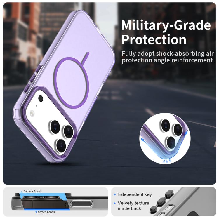For iPhone 17 Pro Candy Fine Circle Magsafe PC Hybrid TPU Phone Case