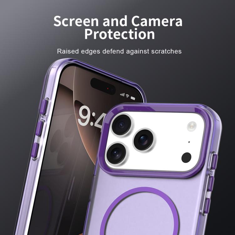 For iPhone 17 Pro Candy Fine Circle Magsafe PC Hybrid TPU Phone Case