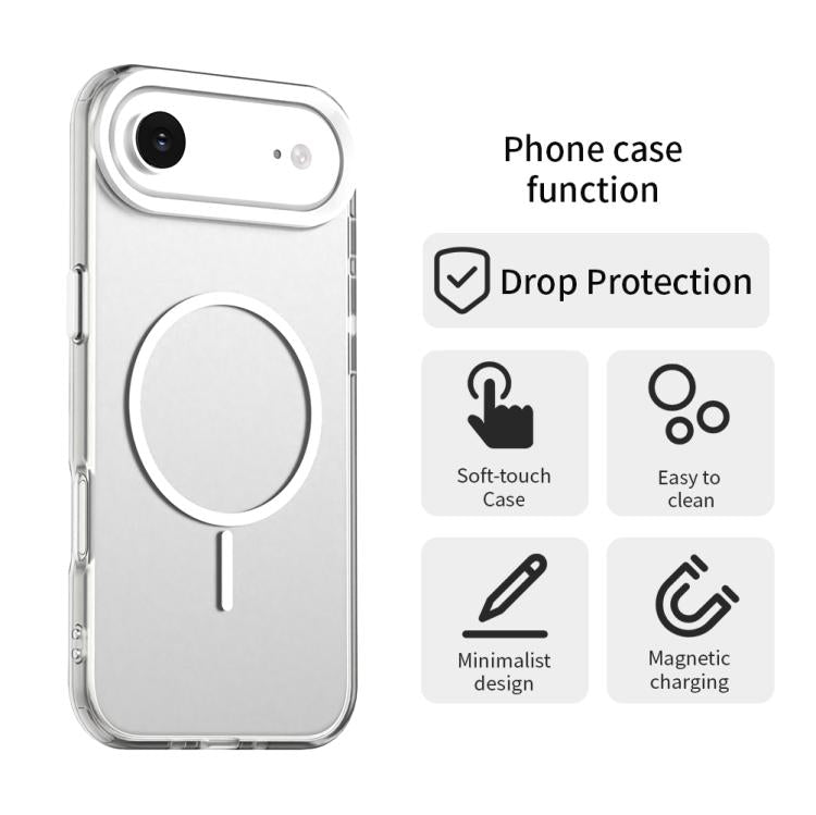 For iPhone Air Candy Fine Circle Magsafe PC Hybrid TPU Phone Case