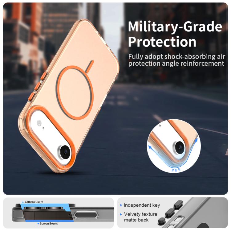 For iPhone Air Candy Fine Circle Magsafe PC Hybrid TPU Phone Case