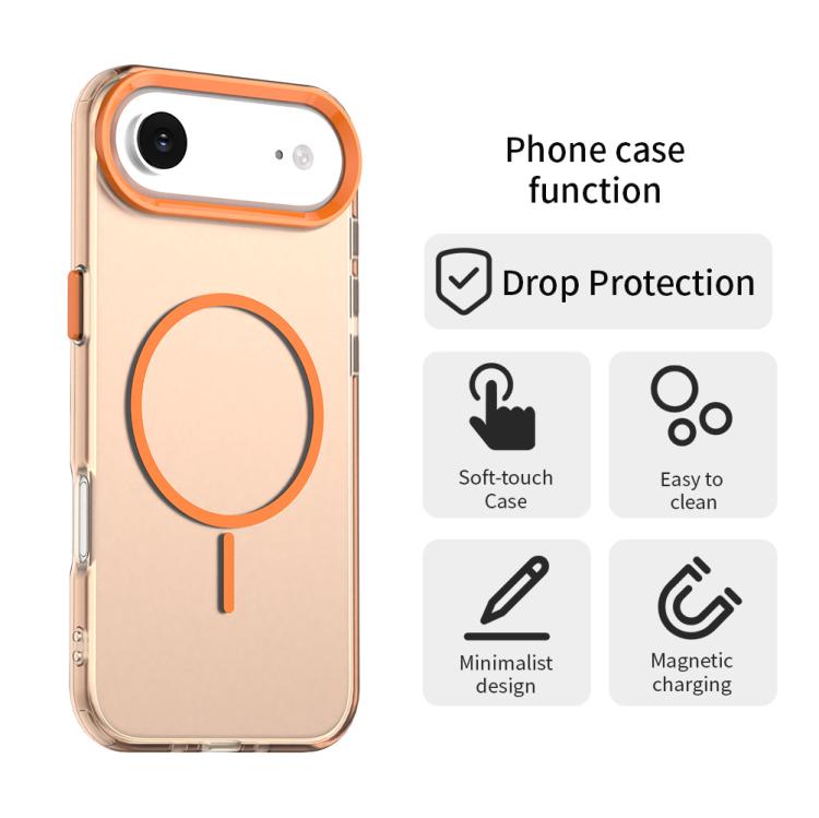 For iPhone Air Candy Fine Circle Magsafe PC Hybrid TPU Phone Case