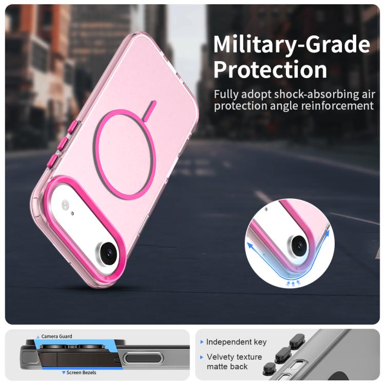 For iPhone Air Candy Fine Circle Magsafe PC Hybrid TPU Phone Case