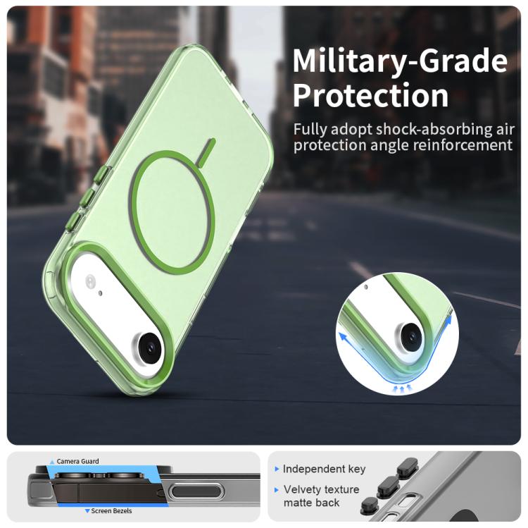 For iPhone Air Candy Fine Circle Magsafe PC Hybrid TPU Phone Case