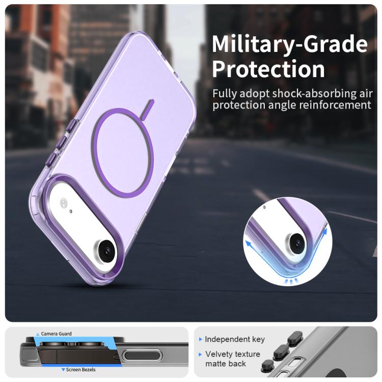 For iPhone Air Candy Fine Circle Magsafe PC Hybrid TPU Phone Case