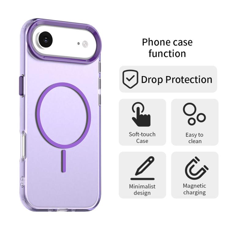 For iPhone Air Candy Fine Circle Magsafe PC Hybrid TPU Phone Case