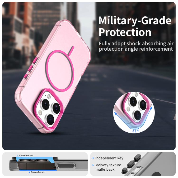 For iPhone 16 Pro Max Candy Fine Circle Magsafe PC Hybrid TPU Phone Case