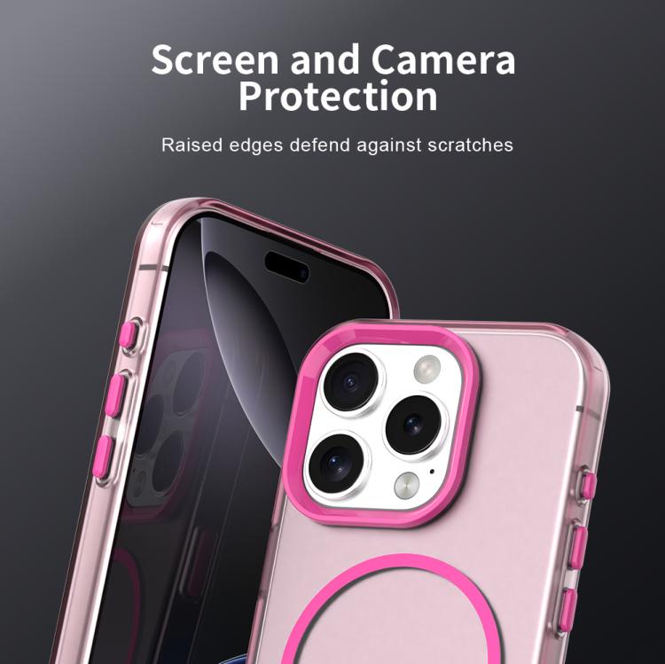 For iPhone 16 Pro Max Candy Fine Circle Magsafe PC Hybrid TPU Phone Case