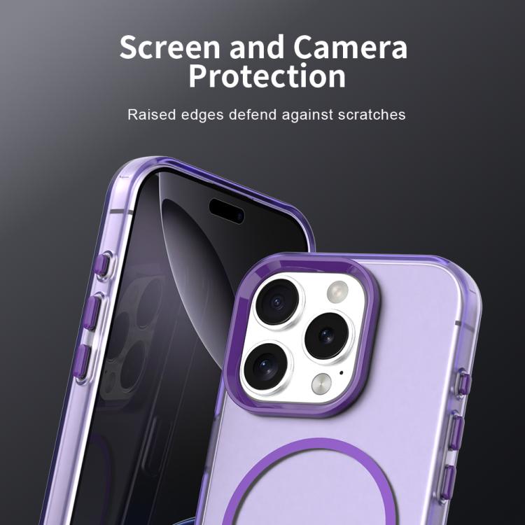 For iPhone 16 Pro Max Candy Fine Circle Magsafe PC Hybrid TPU Phone Case