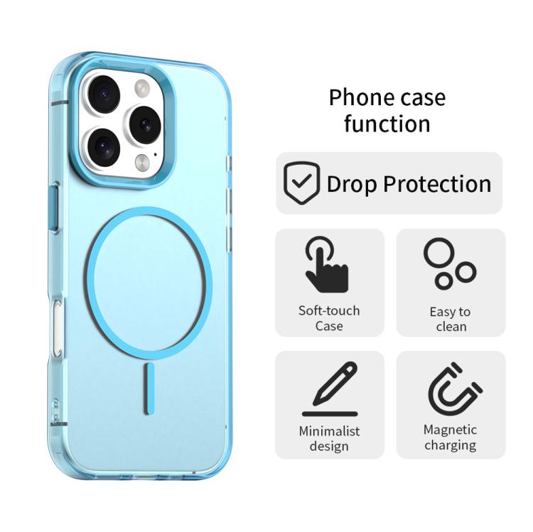 For iPhone 16 Pro Candy Fine Circle Magsafe PC Hybrid TPU Phone Case