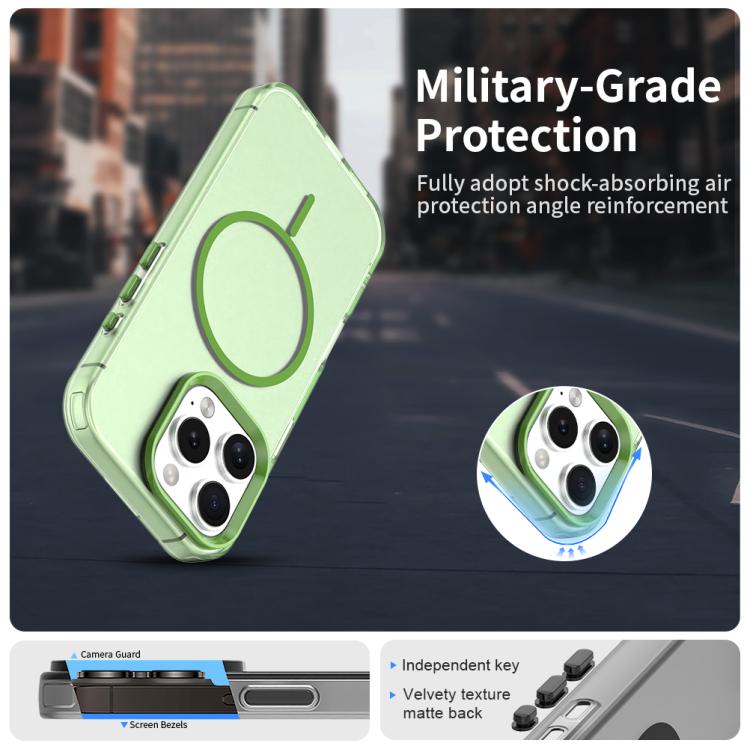 For iPhone 16 Pro Candy Fine Circle Magsafe PC Hybrid TPU Phone Case