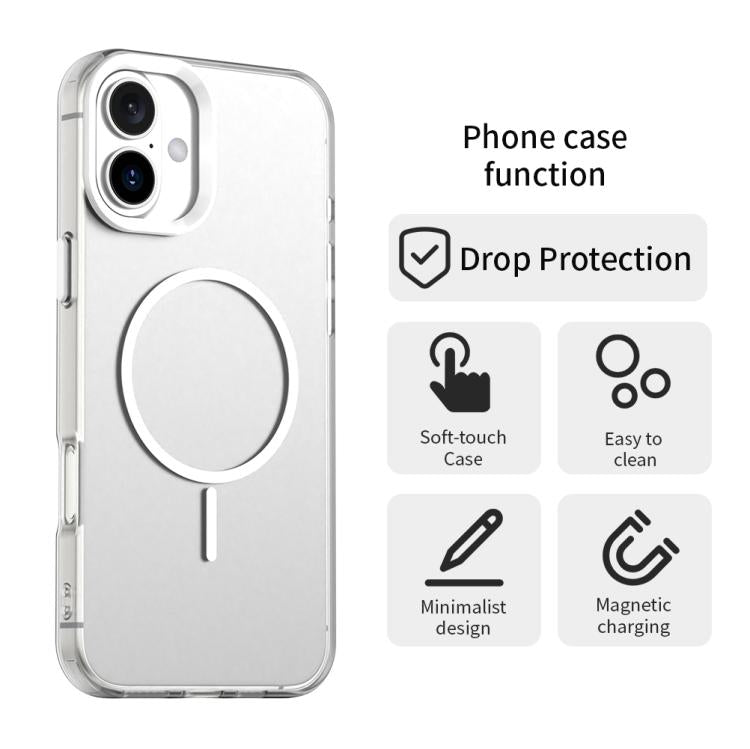 For iPhone 16 Plus Candy Fine Circle Magsafe PC Hybrid TPU Phone Case