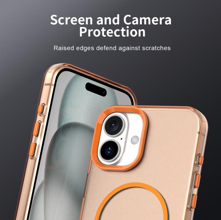 For iPhone 16 Plus Candy Fine Circle Magsafe PC Hybrid TPU Phone Case