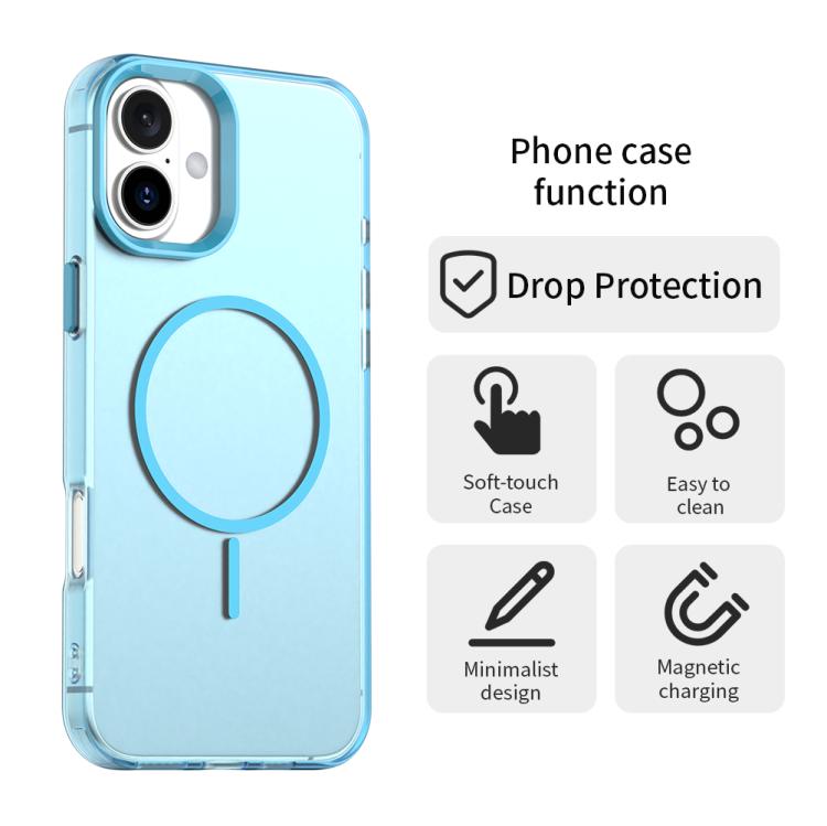For iPhone 16 Plus Candy Fine Circle Magsafe PC Hybrid TPU Phone Case