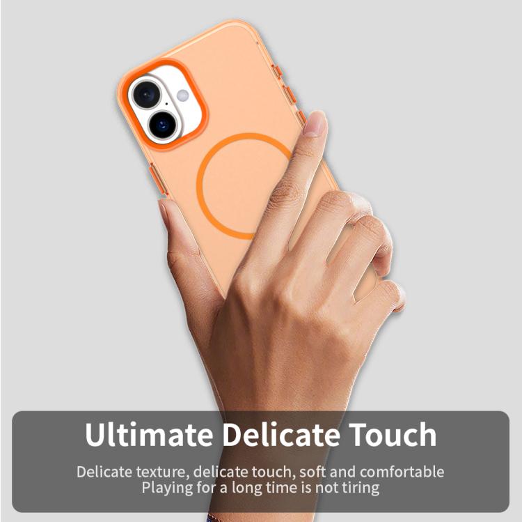 For iPhone 16 Candy Fine Circle Magsafe PC Hybrid TPU Phone Case