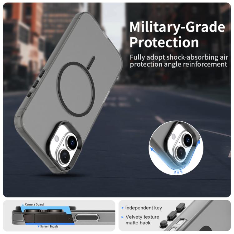 For iPhone 16 Candy Fine Circle Magsafe PC Hybrid TPU Phone Case