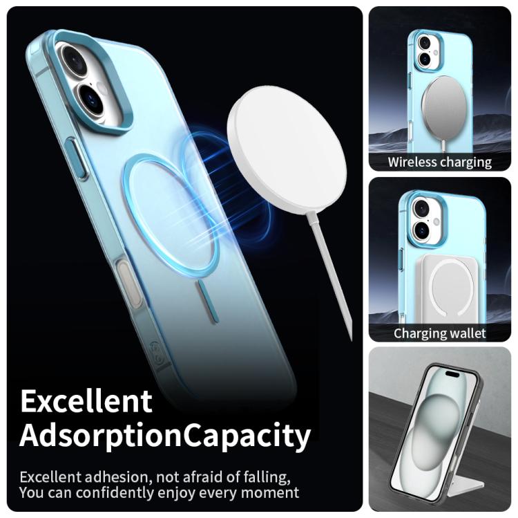 For iPhone 16 Candy Fine Circle Magsafe PC Hybrid TPU Phone Case