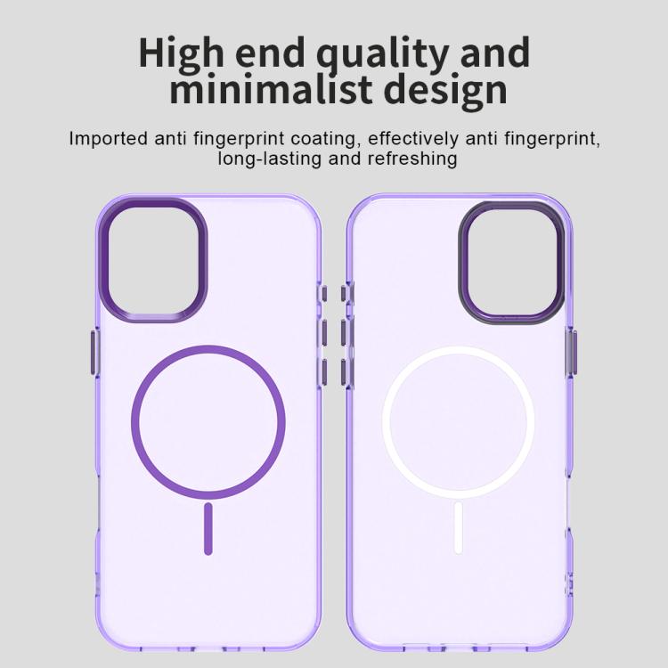 For iPhone 16 Candy Fine Circle Magsafe PC Hybrid TPU Phone Case