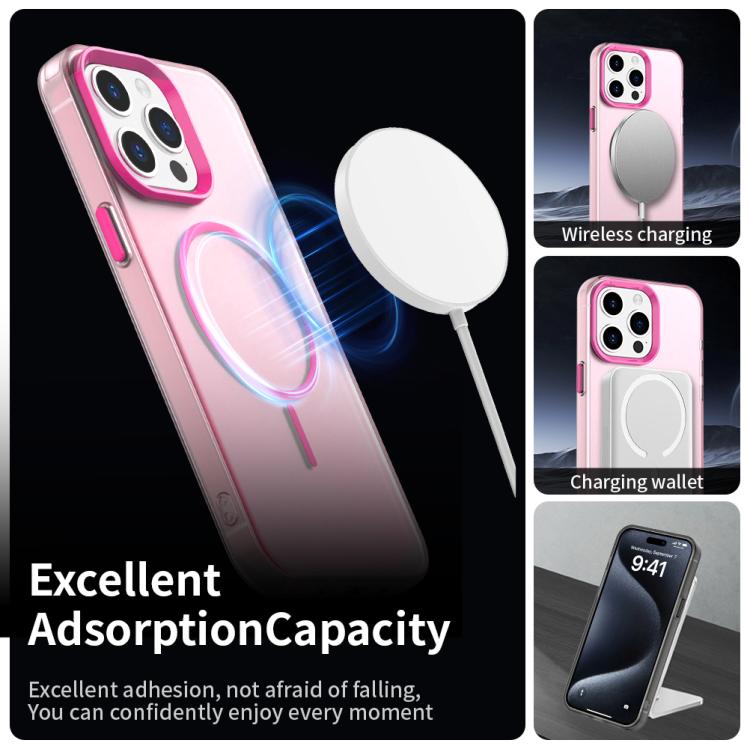 For iPhone 15 Pro Max Candy Fine Circle Magsafe PC Hybrid TPU Phone Case
