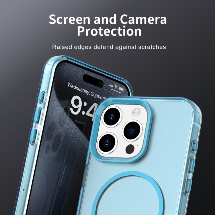 For iPhone 15 Pro Max Candy Fine Circle Magsafe PC Hybrid TPU Phone Case