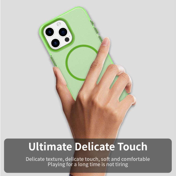 For iPhone 15 Pro Max Candy Fine Circle Magsafe PC Hybrid TPU Phone Case
