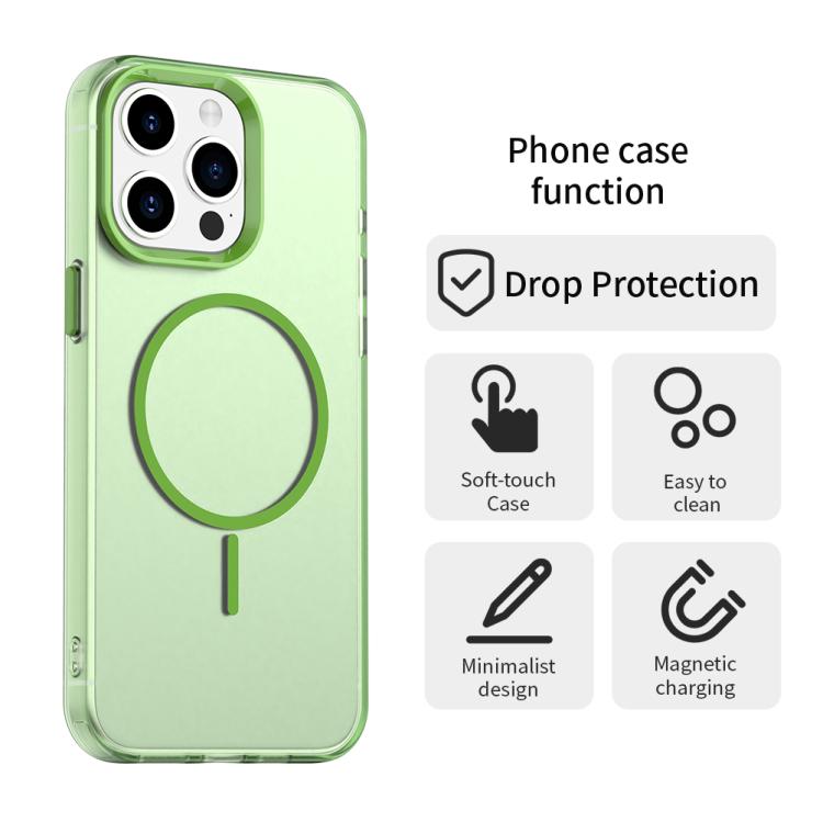 For iPhone 15 Pro Max Candy Fine Circle Magsafe PC Hybrid TPU Phone Case