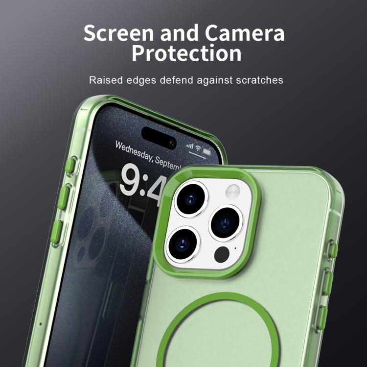 For iPhone 15 Pro Max Candy Fine Circle Magsafe PC Hybrid TPU Phone Case