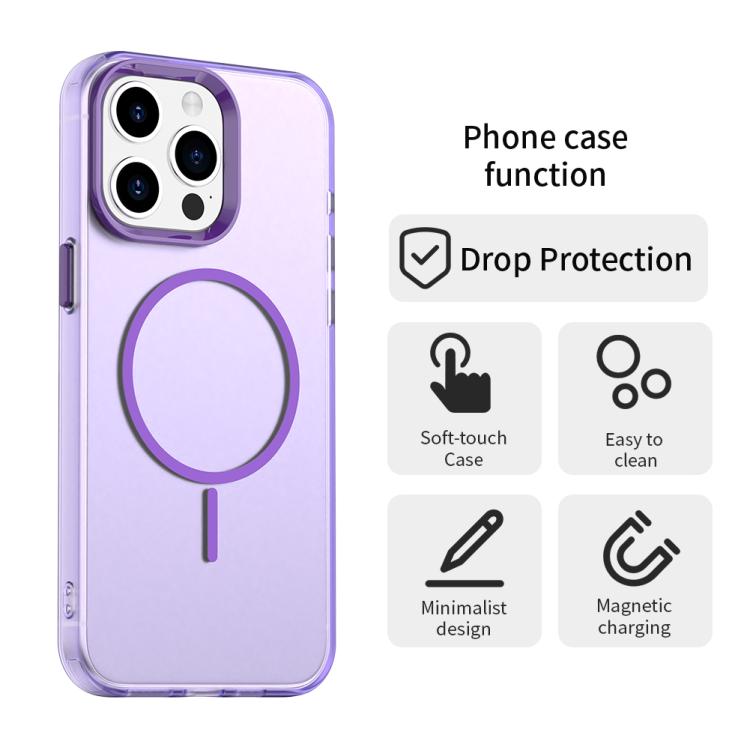 For iPhone 15 Pro Max Candy Fine Circle Magsafe PC Hybrid TPU Phone Case