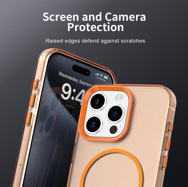 For iPhone 15 Pro Candy Fine Circle Magsafe PC Hybrid TPU Phone Case