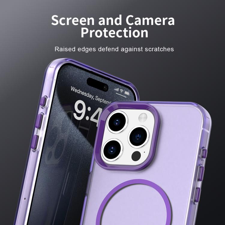 For iPhone 15 Pro Candy Fine Circle Magsafe PC Hybrid TPU Phone Case