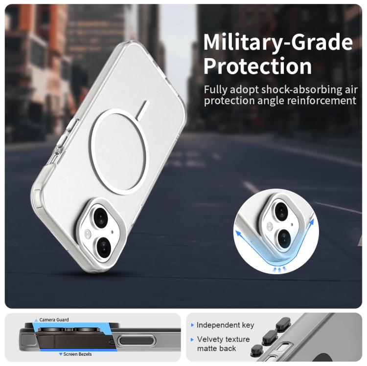 For iPhone 15 Plus Candy Fine Circle Magsafe PC Hybrid TPU Phone Case