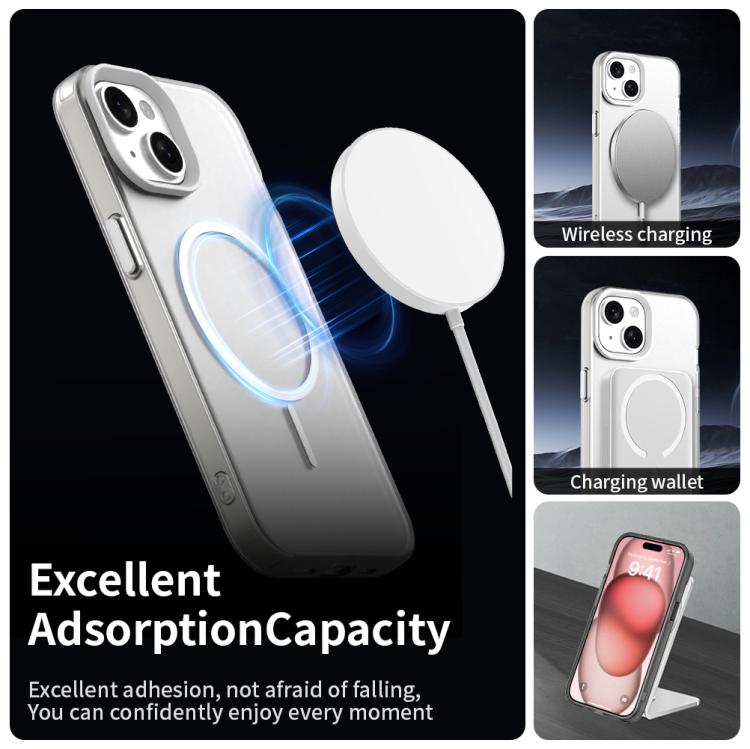 For iPhone 15 Plus Candy Fine Circle Magsafe PC Hybrid TPU Phone Case
