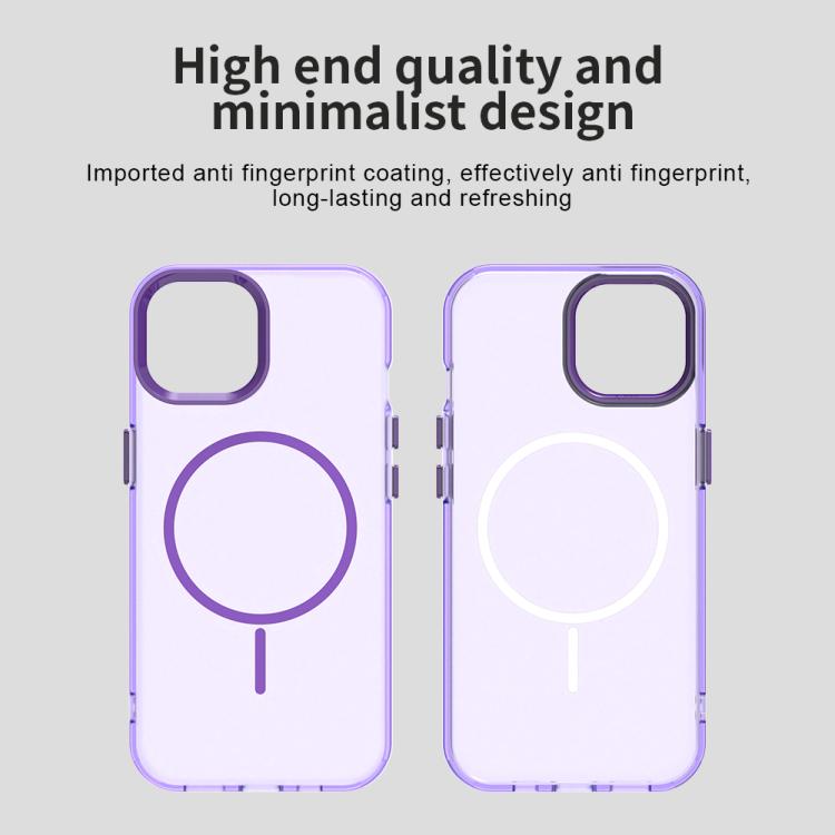 For iPhone 15 Plus Candy Fine Circle Magsafe PC Hybrid TPU Phone Case