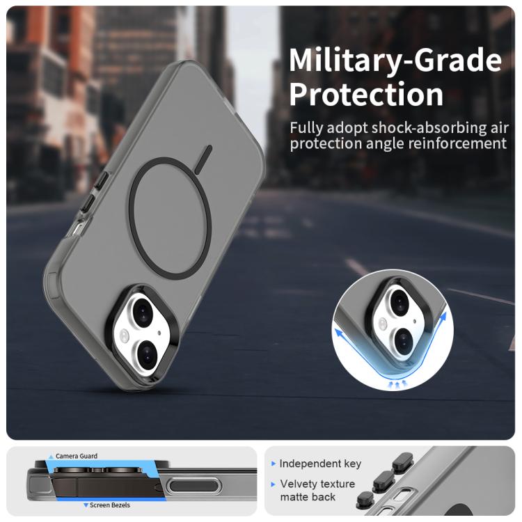 For iPhone 15 Candy Fine Circle Magsafe PC Hybrid TPU Phone Case