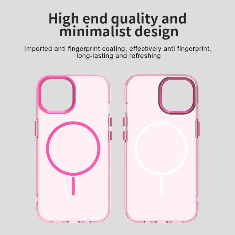 For iPhone 15 Candy Fine Circle Magsafe PC Hybrid TPU Phone Case
