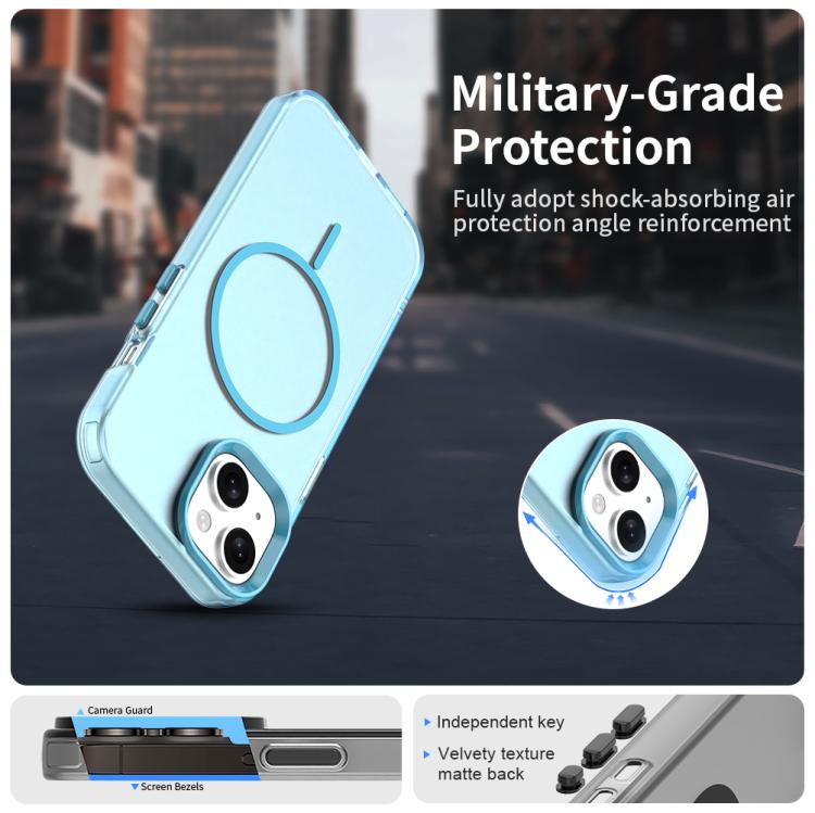 For iPhone 15 Candy Fine Circle Magsafe PC Hybrid TPU Phone Case