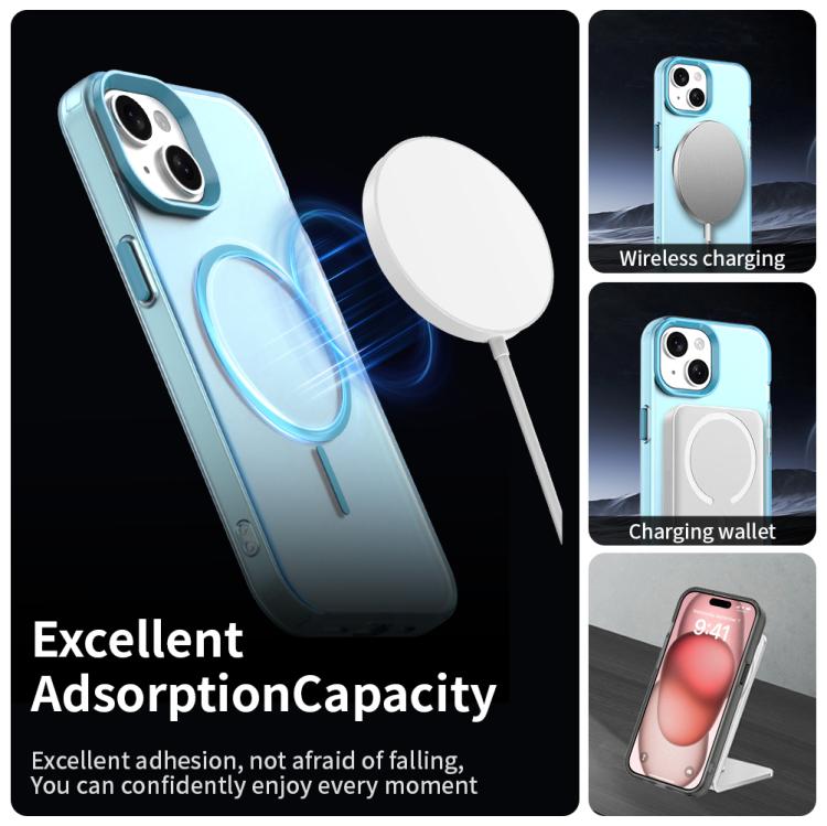 For iPhone 15 Candy Fine Circle Magsafe PC Hybrid TPU Phone Case