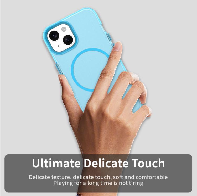 For iPhone 15 Candy Fine Circle Magsafe PC Hybrid TPU Phone Case