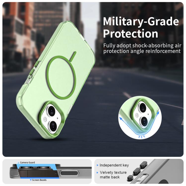 For iPhone 15 Candy Fine Circle Magsafe PC Hybrid TPU Phone Case