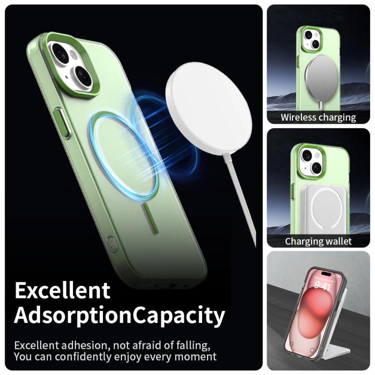 For iPhone 15 Candy Fine Circle Magsafe PC Hybrid TPU Phone Case