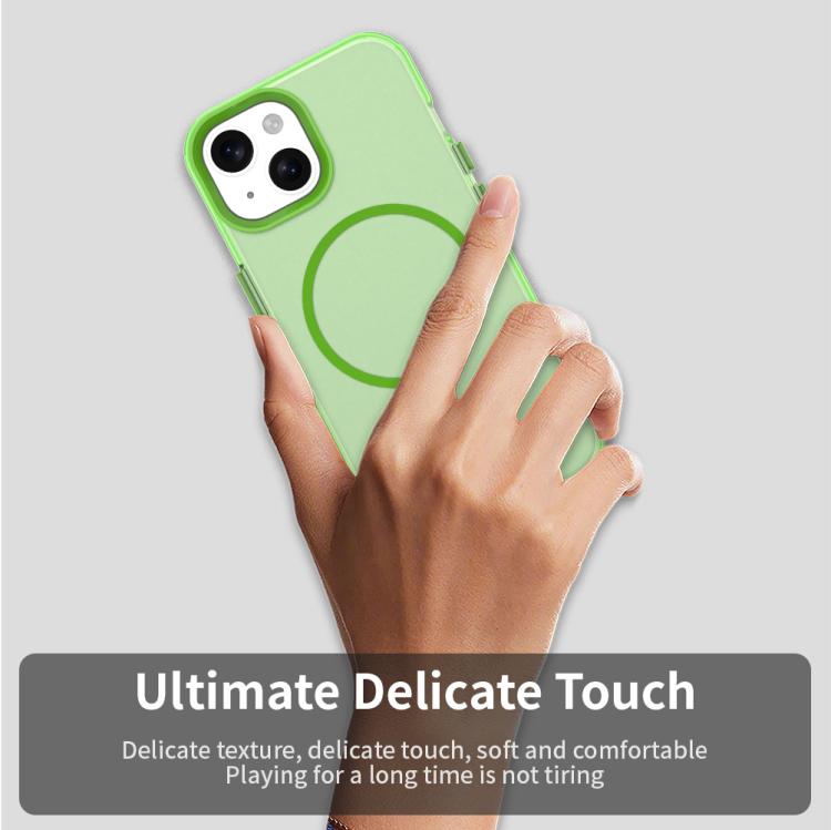 For iPhone 15 Candy Fine Circle Magsafe PC Hybrid TPU Phone Case
