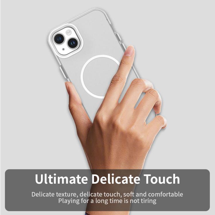 For iPhone 14 Plus Candy Fine Circle Magsafe PC Hybrid TPU Phone Case