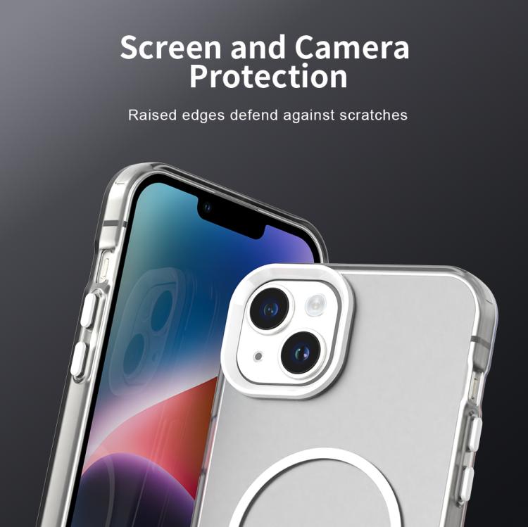For iPhone 14 Plus Candy Fine Circle Magsafe PC Hybrid TPU Phone Case