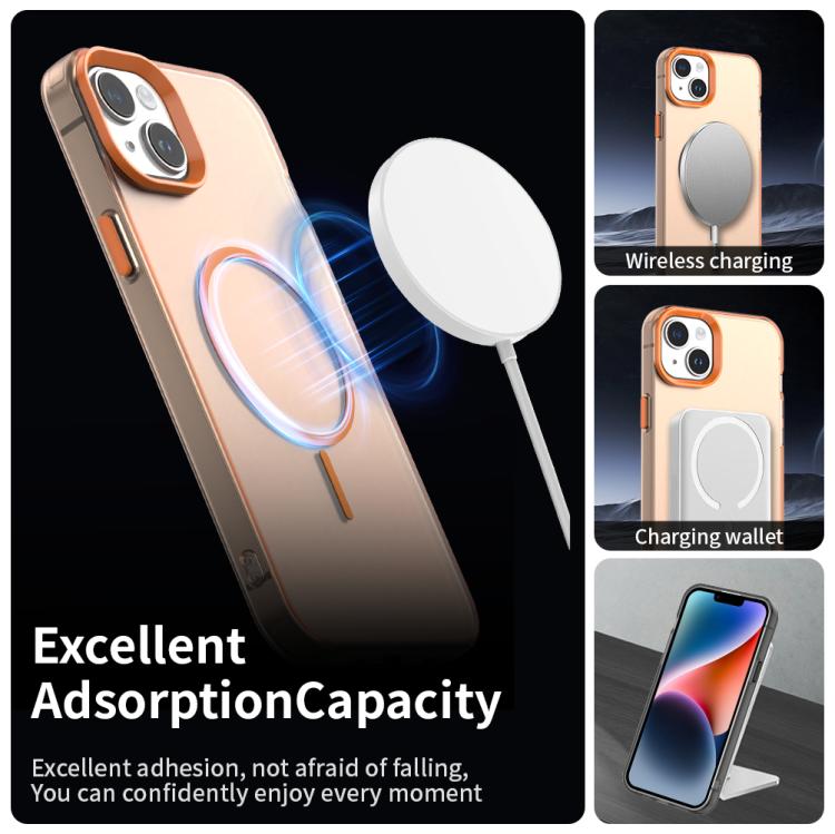 For iPhone 14 Plus Candy Fine Circle Magsafe PC Hybrid TPU Phone Case