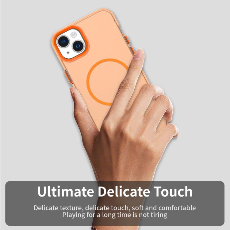 For iPhone 14 Plus Candy Fine Circle Magsafe PC Hybrid TPU Phone Case