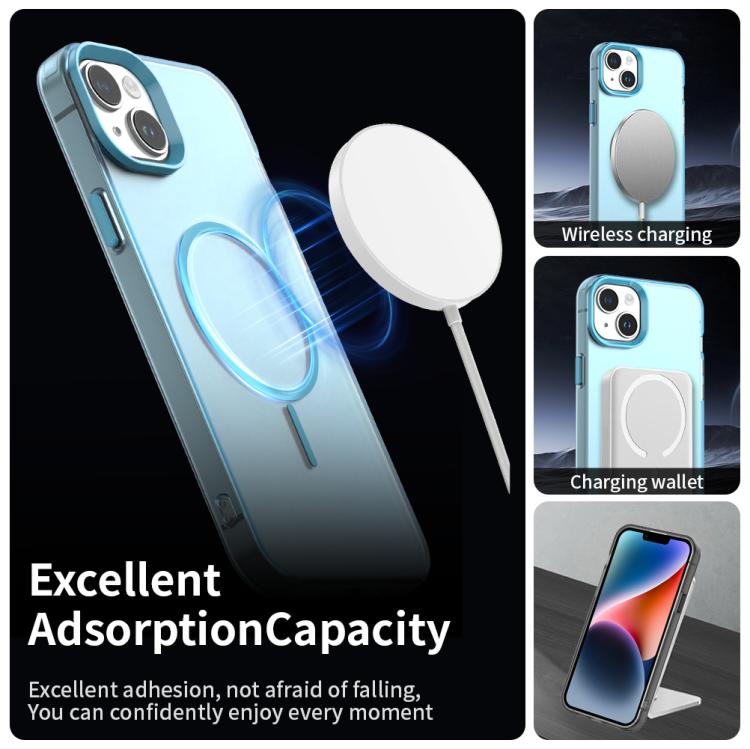 For iPhone 14 Plus Candy Fine Circle Magsafe PC Hybrid TPU Phone Case