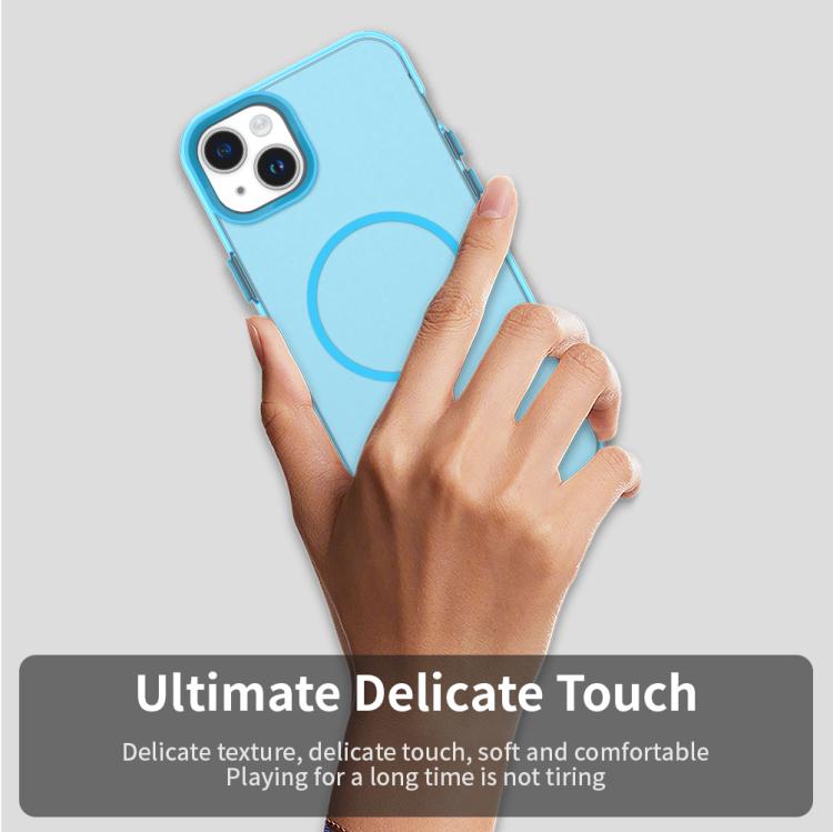 For iPhone 14 Plus Candy Fine Circle Magsafe PC Hybrid TPU Phone Case