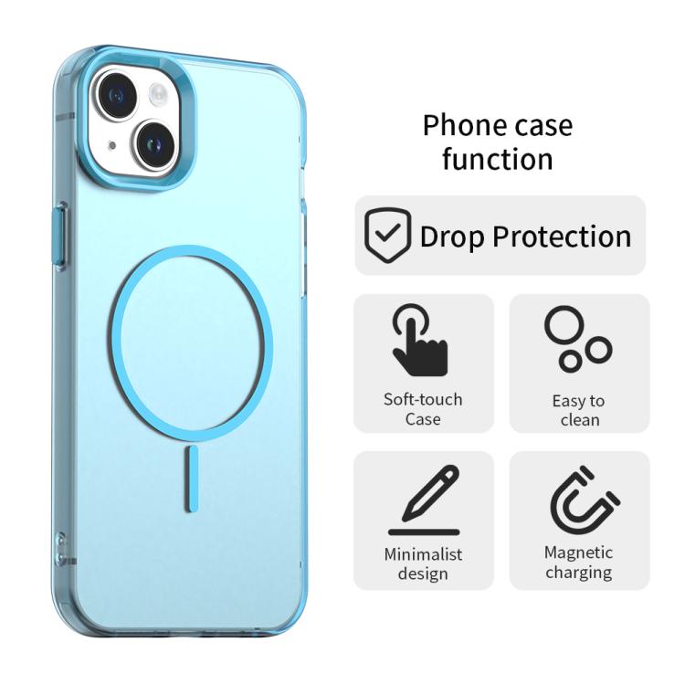 For iPhone 14 Plus Candy Fine Circle Magsafe PC Hybrid TPU Phone Case