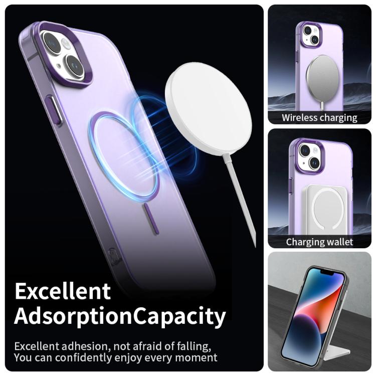 For iPhone 14 Plus Candy Fine Circle Magsafe PC Hybrid TPU Phone Case