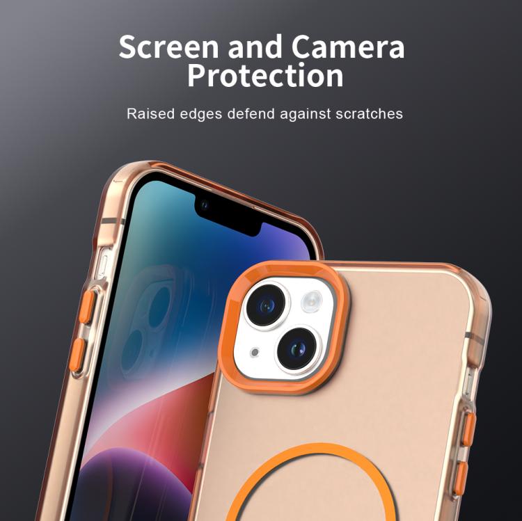 For iPhone 13 Candy Fine Circle Magsafe PC Hybrid TPU Phone Case